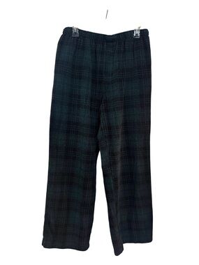 SKIMS Black and Dark Green Plaid Lounge Pants